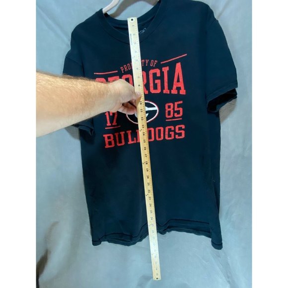 Georgia Bulldogs Russel Shirt Adult Large Black Spell Out Pullover‎ Tee Mens - Picture 6 of 8
